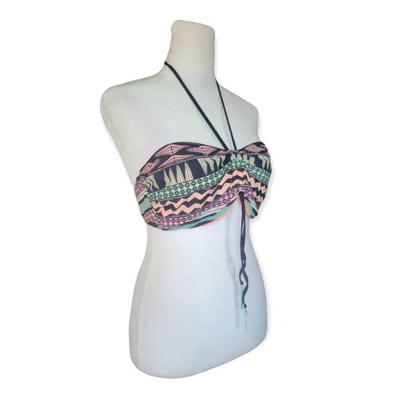 Seafolly Australia Boho Printed Strapless Bandeau Bikini Top Women's Size 8 - Picture 6 of 11